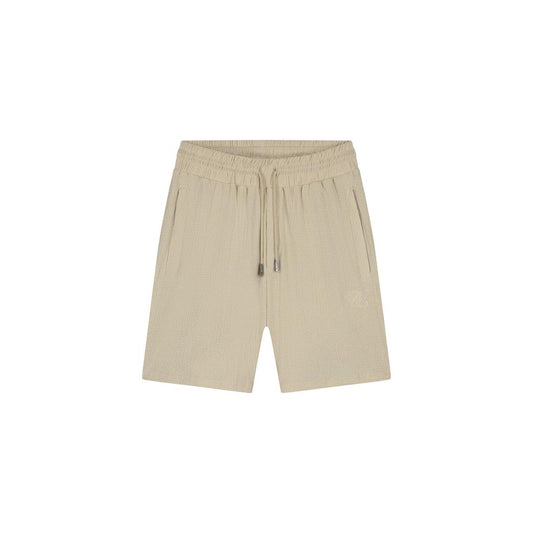 Emblem Seersucker Shorts Light Taupe