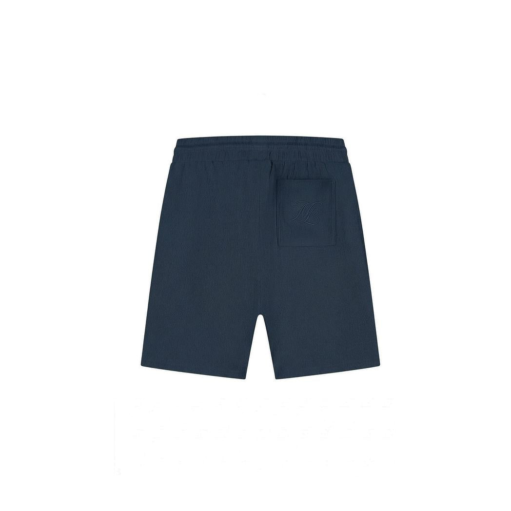 Emblem Seersucker Shorts Navy