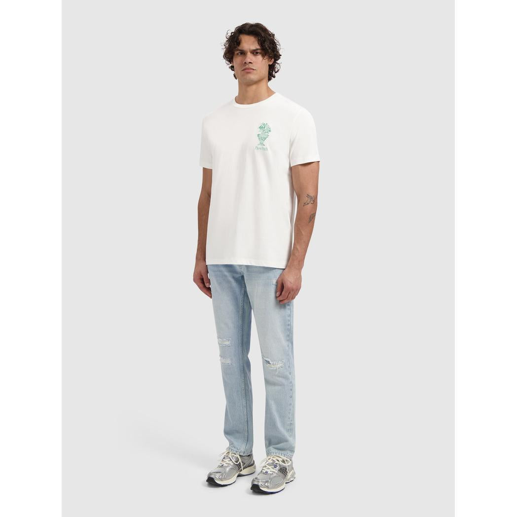 Embroidered Vase T-shirt Off White-Pure Path-Mansion Clothing