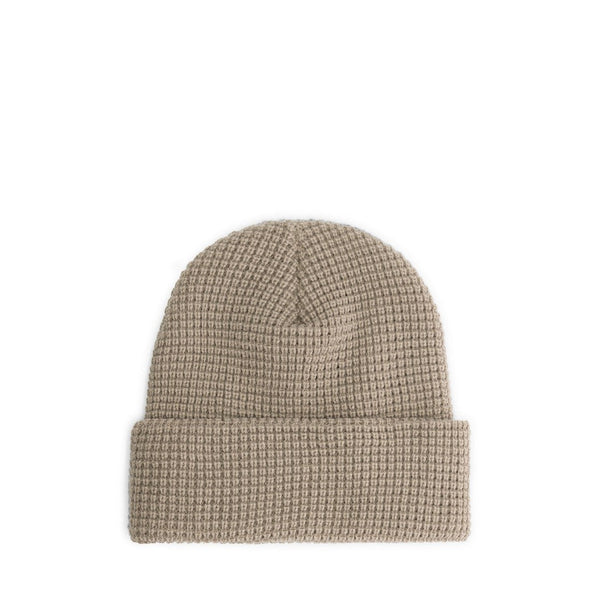 Embroidered Waffle Knit Beanie-Purewhite-Mansion Clothing