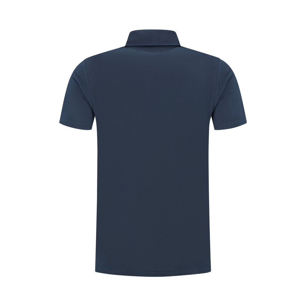 Embroidery Waffle Polo - Navy