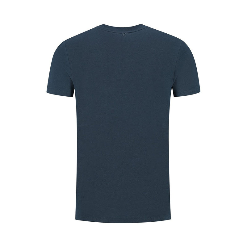 Embroidery Waffle T-shirt - Navy