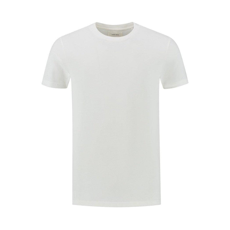 Embroidery Waffle T-shirt - Off White