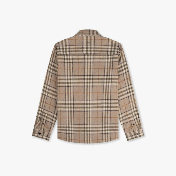 Essence Flannel Shirt Brown/Beige-Croyez-Mansion Clothing