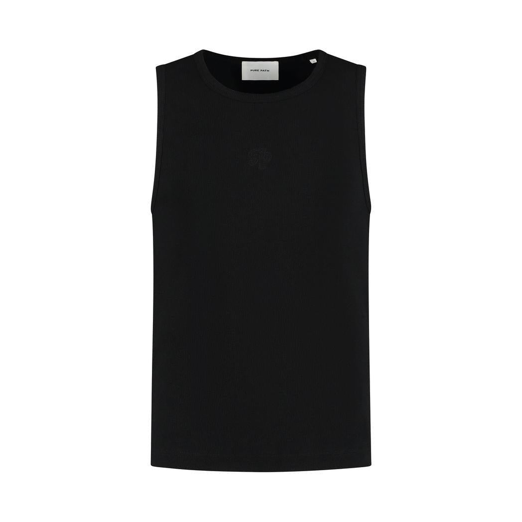 Essential Initials Tanktop Black-Pure Path-Mansion Clothing