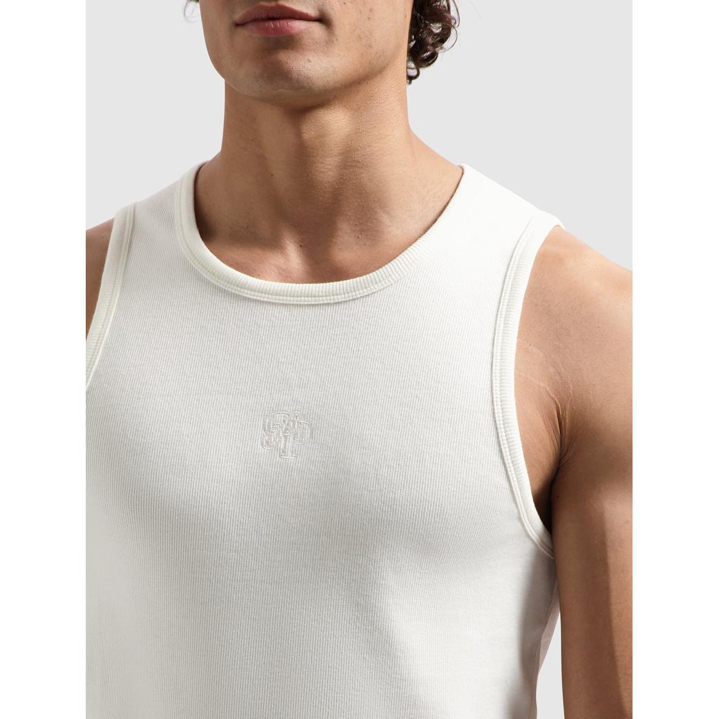 Essential Initials Tanktop Off White-Pure Path-Mansion Clothing