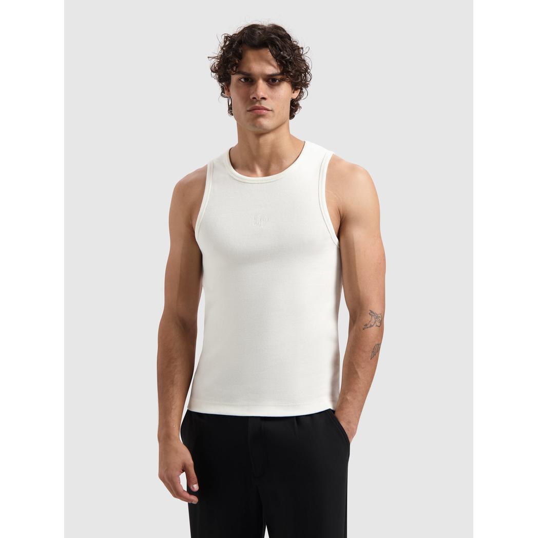 Essential Initials Tanktop Off White-Pure Path-Mansion Clothing