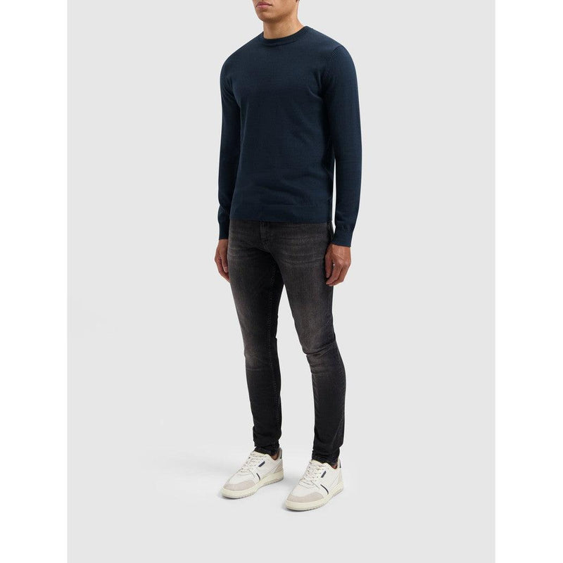 Essential Knitwear Crewneck - Navy-Pure Path-Mansion Clothing
