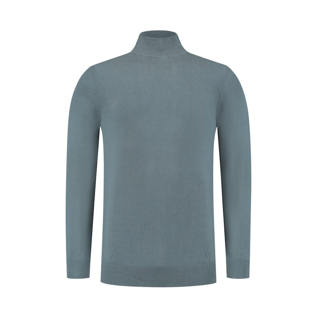 Essential Knitwear Mockneck Sweater Blue