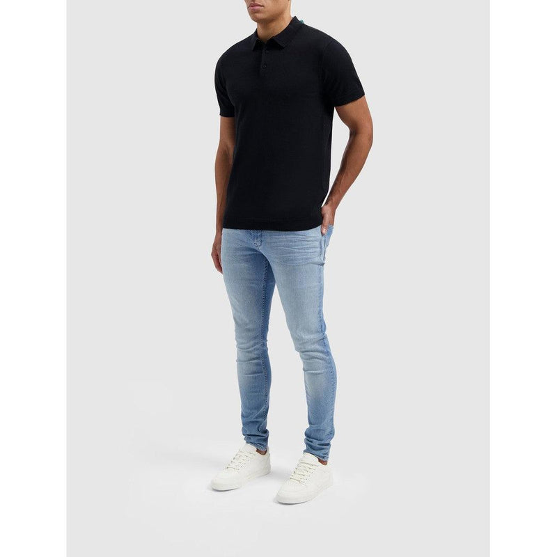 Essential Knitwear Polo - Black-Pure Path-Mansion Clothing