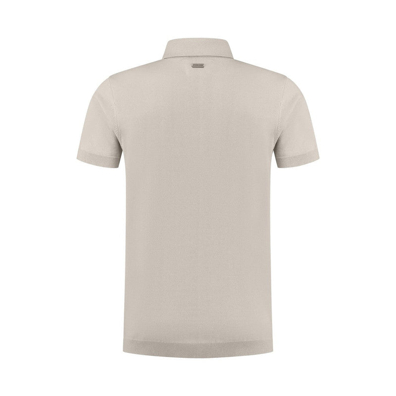 Essential Knitwear Polo - Sand-Pure Path-Mansion Clothing