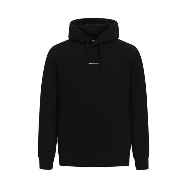 Essential Logo Hoodie - Black-Pure Path-Mansion Clothing