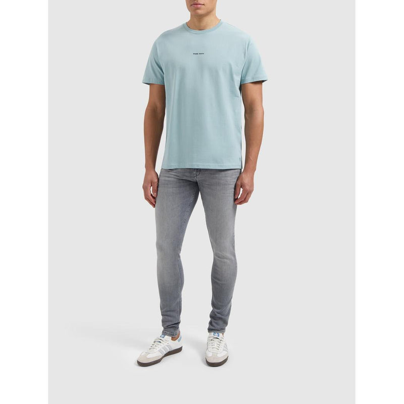 Essential Logo T-shirt Blue Grey-Pure Path-Mansion Clothing