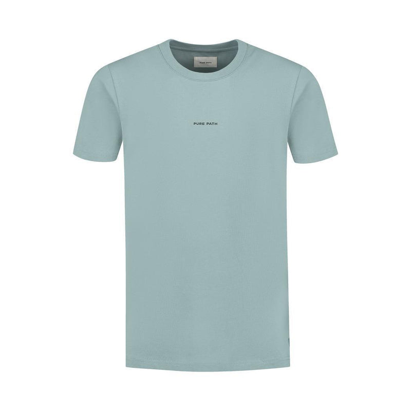 Essential Logo T-shirt Blue Grey-Pure Path-Mansion Clothing