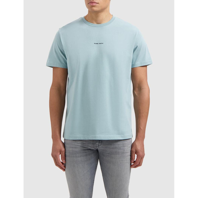 Essential Logo T-shirt Blue Grey-Pure Path-Mansion Clothing