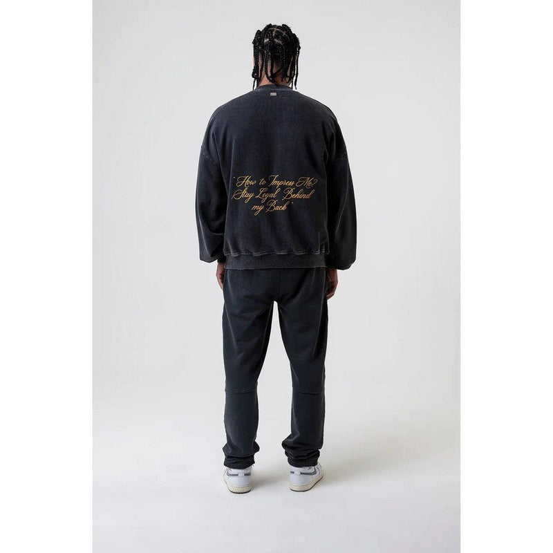 FB-CREWNECK Deep Black-Fearless Blood-Mansion Clothing