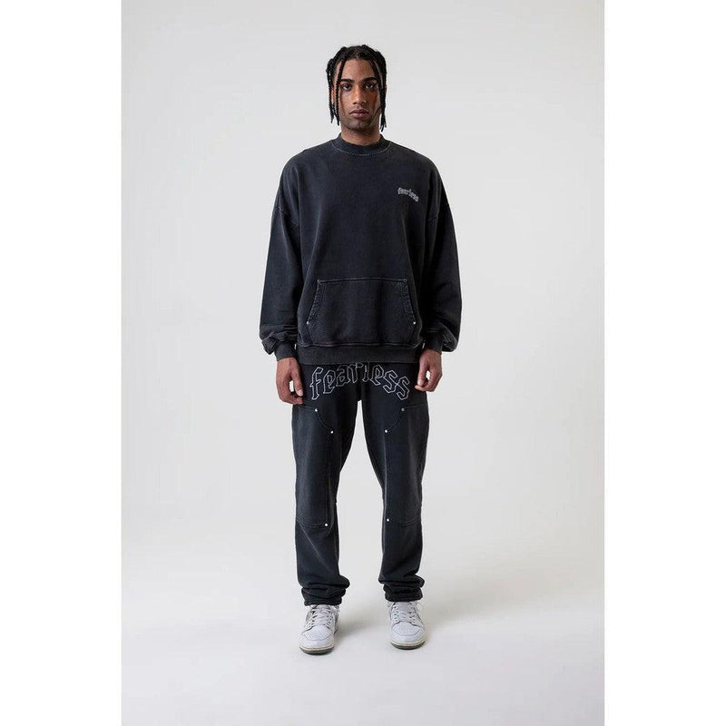 FB-CREWNECK Deep Black-Fearless Blood-Mansion Clothing