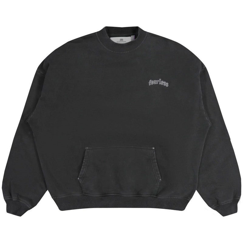 FB-CREWNECK Deep Black-Fearless Blood-Mansion Clothing