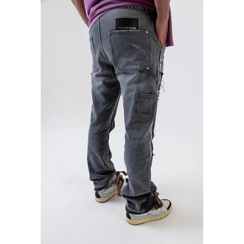 FB-FLARE-WORKER Dark Grey Vintage-Fearless Blood-Mansion Clothing