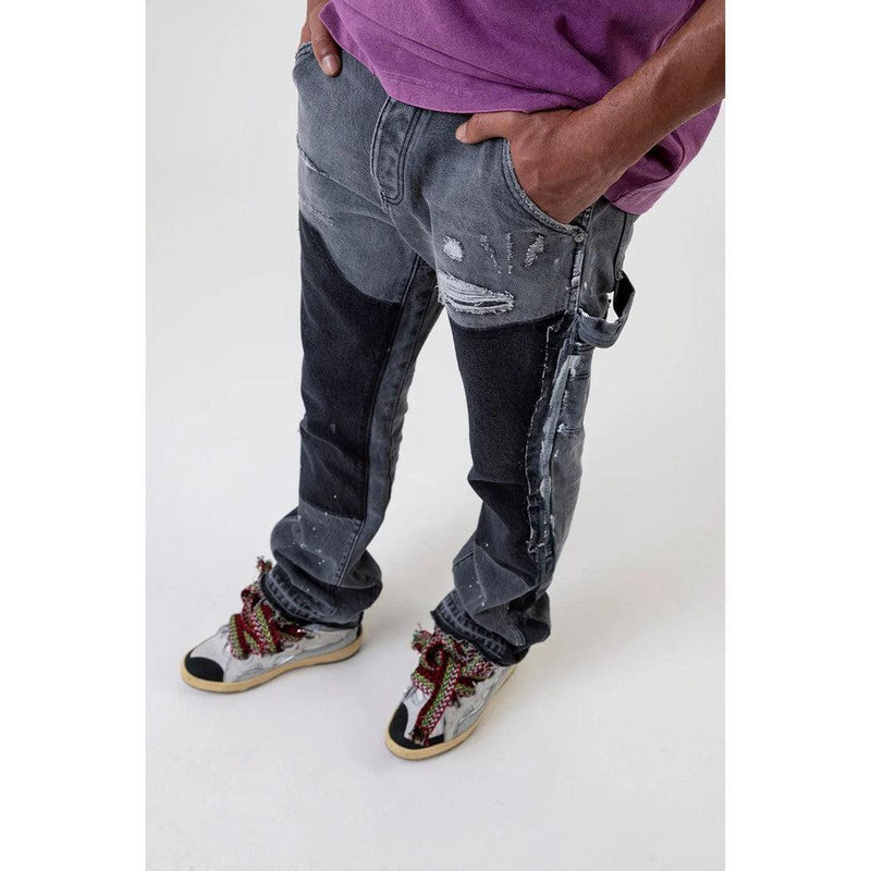 FB-FLARE-WORKER Dark Grey Vintage-Fearless Blood-Mansion Clothing