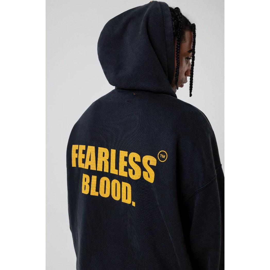 FB-HOODY-01 Deep Black-Fearless Blood-Mansion Clothing