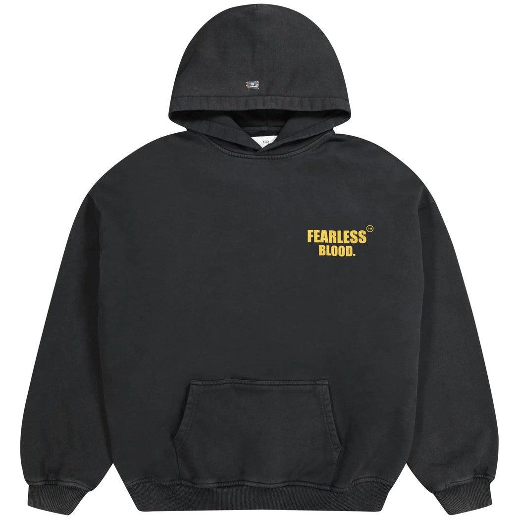 FB-HOODY-01 Deep Black-Fearless Blood-Mansion Clothing