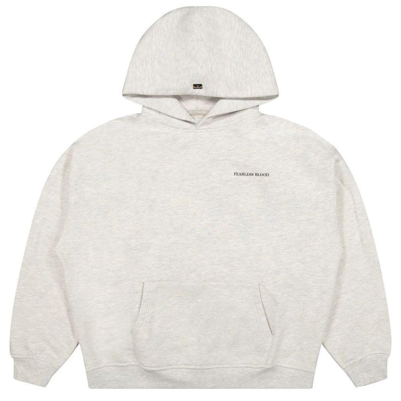 FB-LOGO-HOODY Grey Melee Vintage-Fearless Blood-Mansion Clothing