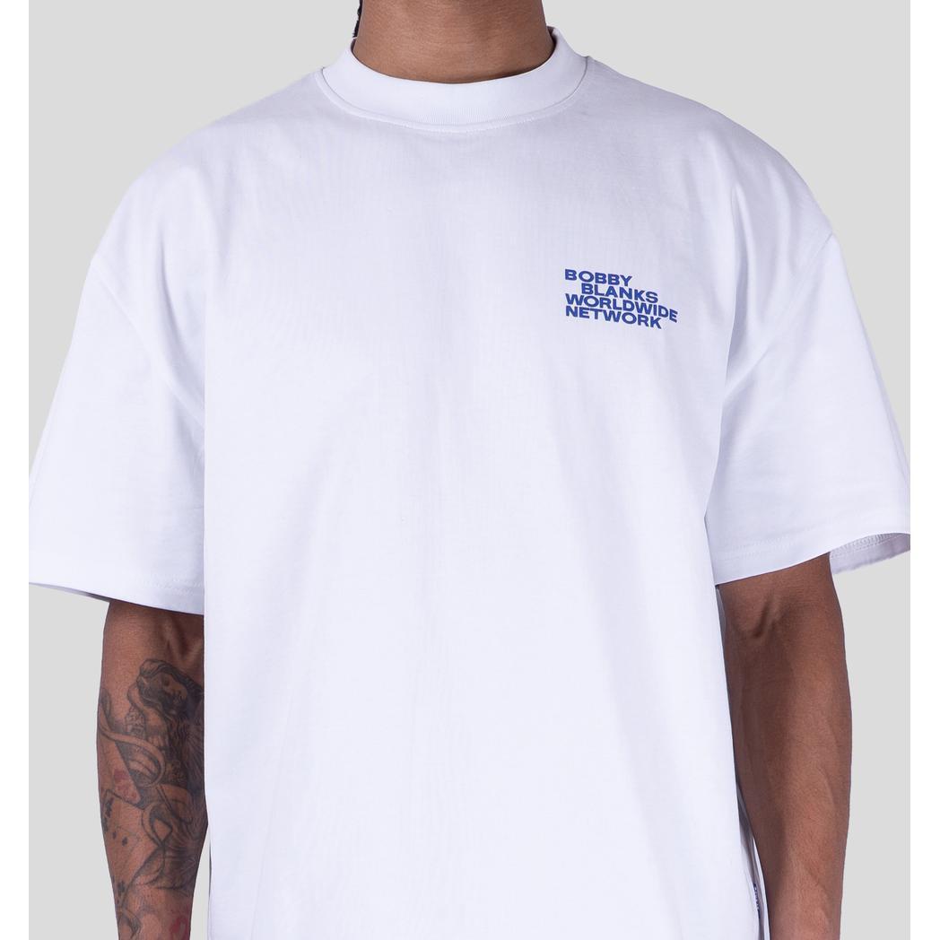 FORUM TEE WHITE/COBALT-Bobby Blanks-Mansion Clothing