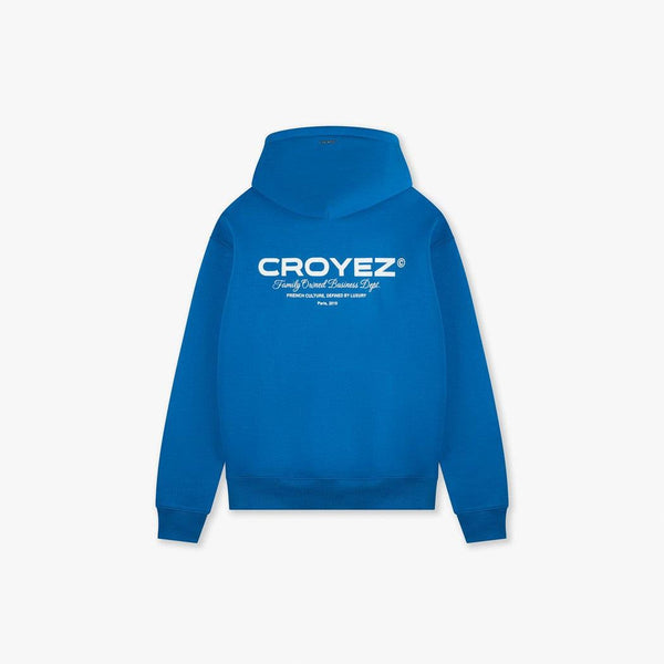 Family owned Business Hoodie Royal Blue-CROYEZ-Mansion Clothing