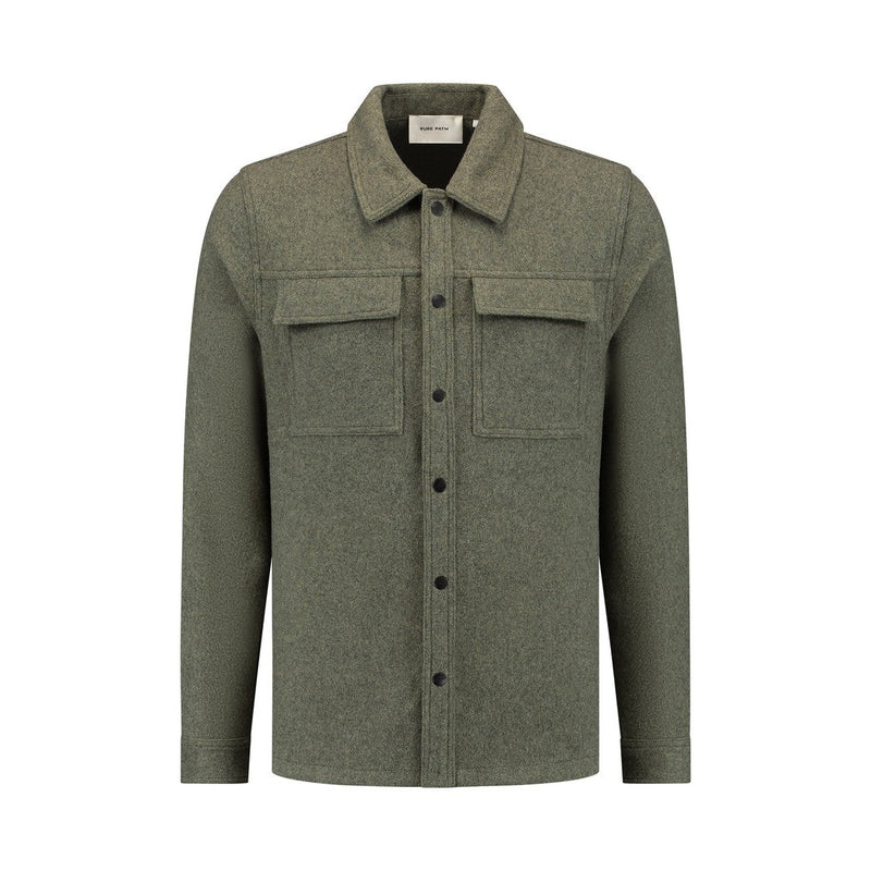 Flannel Overshirt Army Green