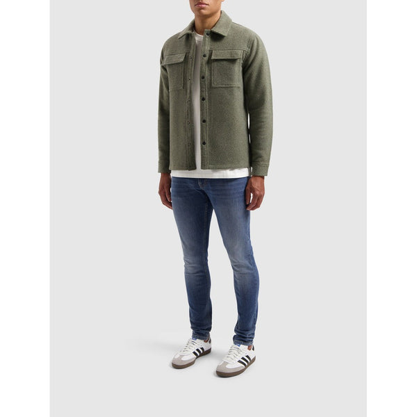 Flannel Overshirt Army Green-Pure Path-Mansion Clothing
