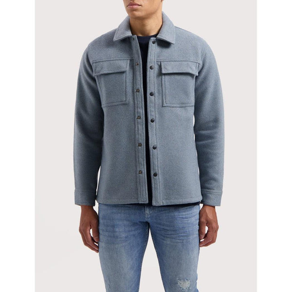 Flannel Overshirt Blue-Pure Path-Mansion Clothing