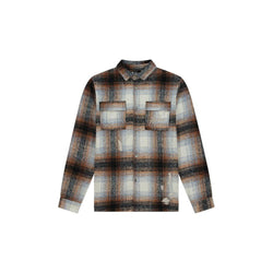 Flannel Overshirt Blue/Beige-Malelions-Mansion Clothing