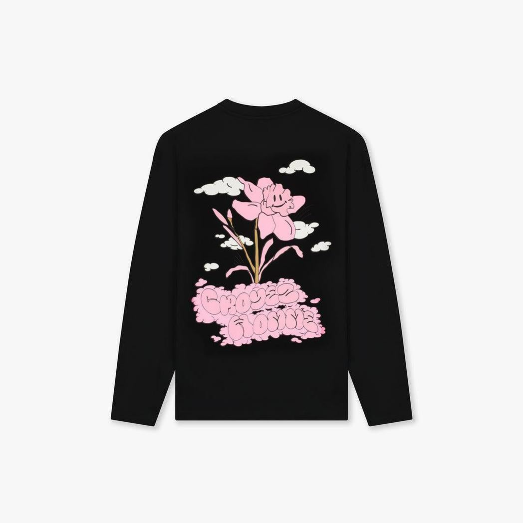 Fleur Heureuse Longsleeve Black-Croyez-Mansion Clothing