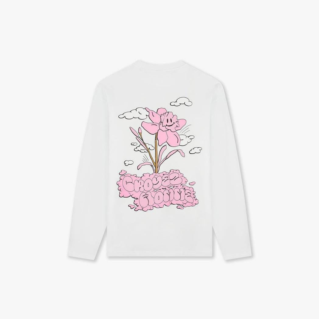 Fleur Heureuse Longsleeve White-Croyez-Mansion Clothing