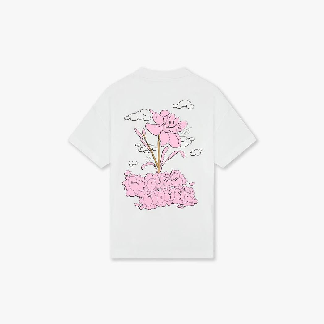 Fleur Heureuse T-Shirt White-Croyez-Mansion Clothing