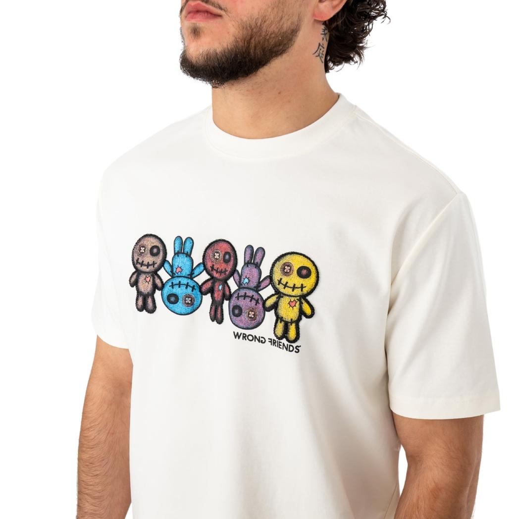 Franklin T-shirt Coconut White-wrong friends-Mansion Clothing