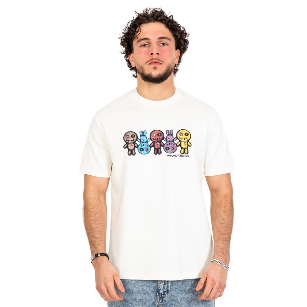 Franklin T-shirt Coconut White-wrong friends-Mansion Clothing