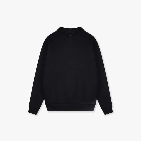 Fraternite Half Zip Sweater Vintage Black-CROYEZ-Mansion Clothing