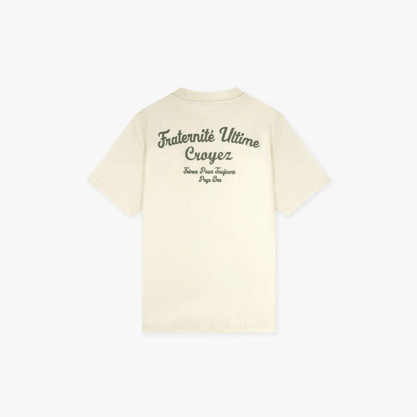 Fraternité T-shirt Buttercream/Washed Olive-CROYEZ-Mansion Clothing