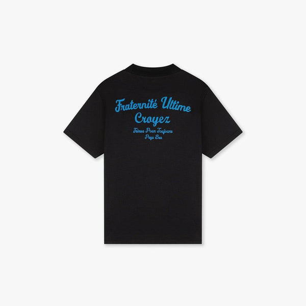 Fraternité T-shirt Vintage Black/Royal Blue-CROYEZ-Mansion Clothing