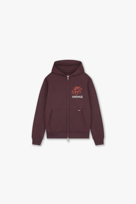 Gardener Zip Hoodie Raisin Red-Croyez-Mansion Clothing