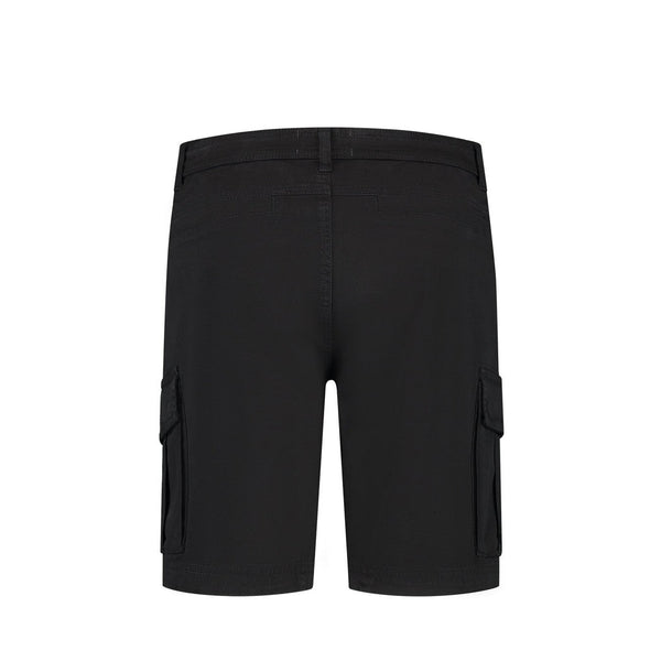Garment Dye Cargo Shorts - Black