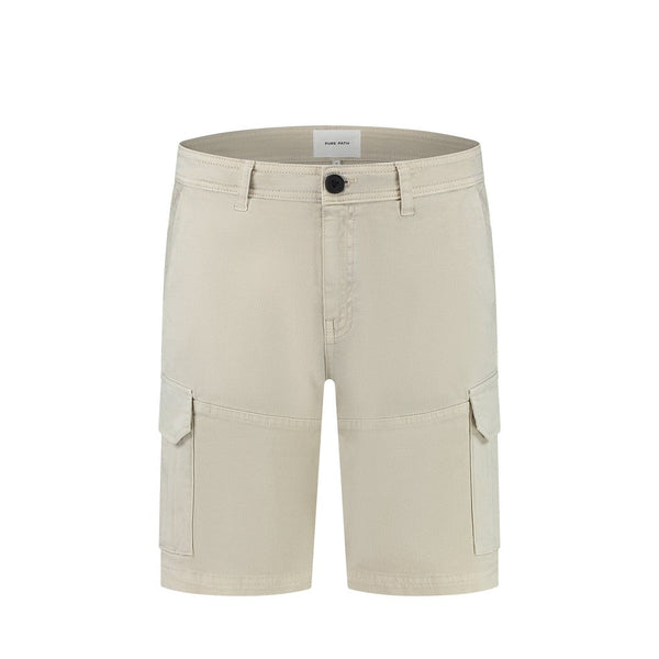 Garment Dye Cargo Shorts - Sand-Pure Path-Mansion Clothing