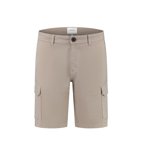 Garment Dye Cargo Shorts - Taupe