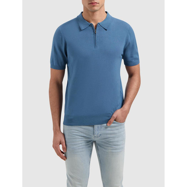 Half-zip Knitwear Polo Mid Blue