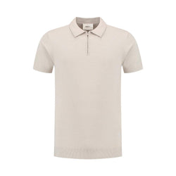 Half-zip Knitwear Polo Sand-Pure Path-Mansion Clothing
