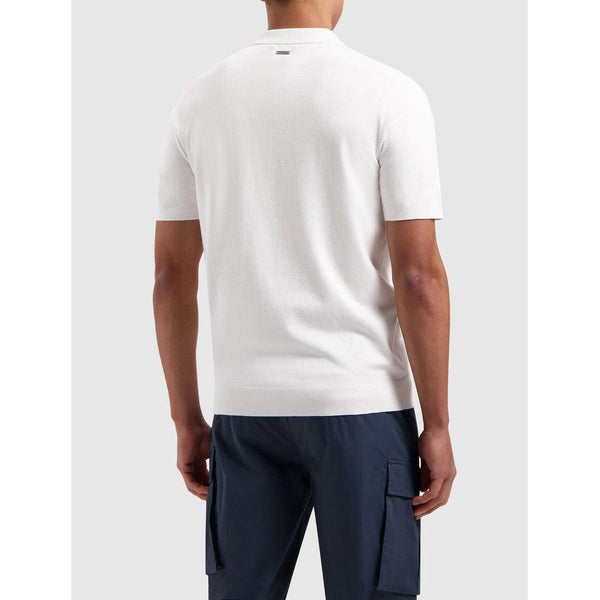 Halfzip Knitwear Polo - Off White-Pure Path-Mansion Clothing