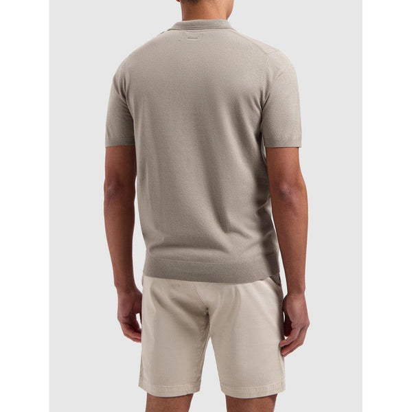 Halfzip Knitwear Polo - Taupe-Pure Path-Mansion Clothing