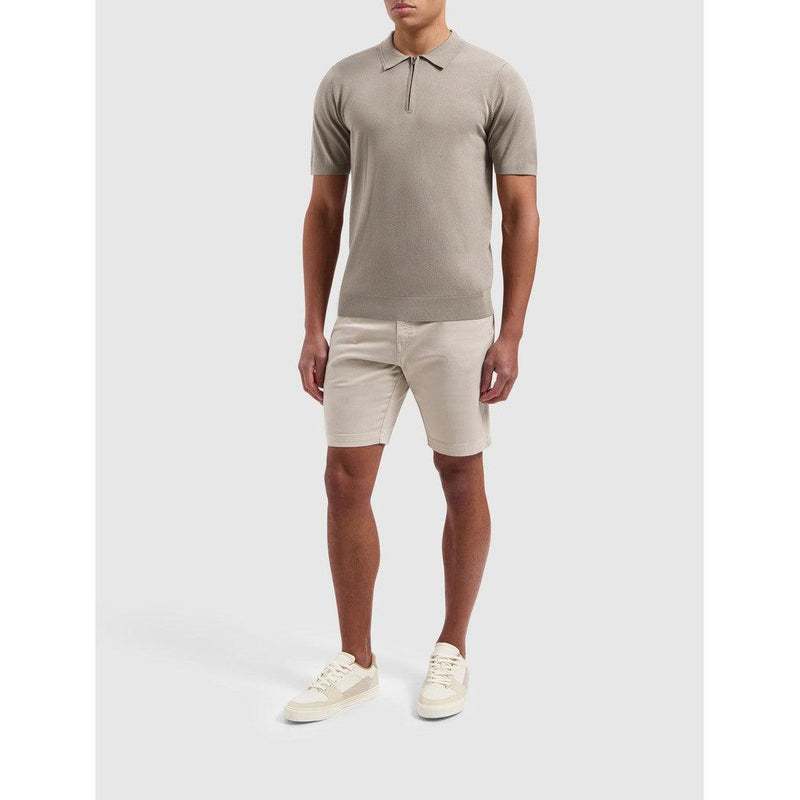 Halfzip Knitwear Polo - Taupe-Pure Path-Mansion Clothing
